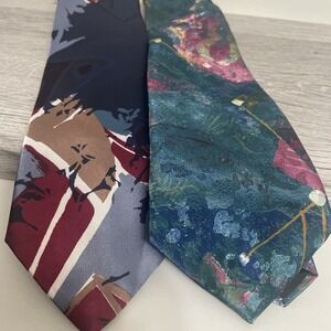 Prince Bellini Neck Ties Italian Styled made‎ in the USA Lot Of 2 56"